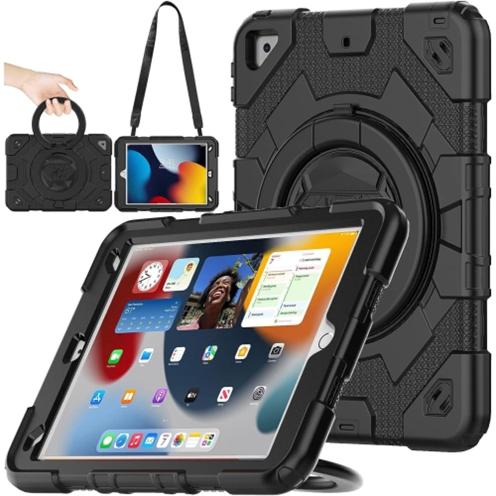 Étui robuste Defender Ring pour enfants avec sangle pour iPad 5 6 (5e 6e génération) / Air 1 2 (1re 2e génération) / Pro 9,7 Étui robuste Defender Ring pour enfants avec sangle pour iPad 5 6 (5e 6e génération) / Air 1 2 (1re 2e génération) / Pro 9,7